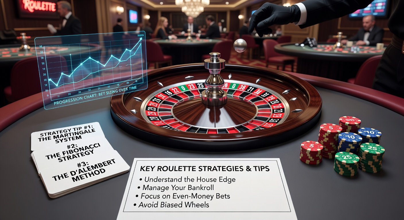 Vibrant roulette wheel in action during a lively casino session, highlighting the spinning ball and numbered pockets